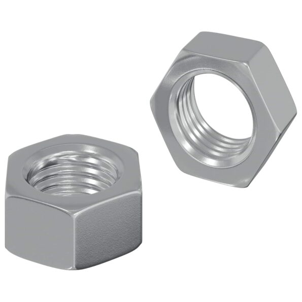 vidaXL Hex matica 2 pcs Strieborná M6 Kov – Obrázok 2