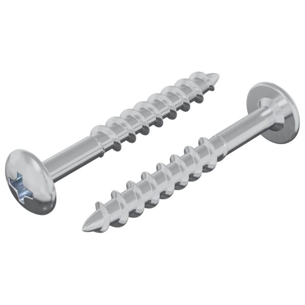 vidaXL Skrutka 2 pcs Strieborná 9,8 x 35 mm Železo – Obrázok 2