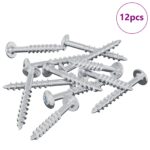 vidaXL Skrutka 12 pcs Strieborná 9,8 x 35 mm Železo – Obrázok 2