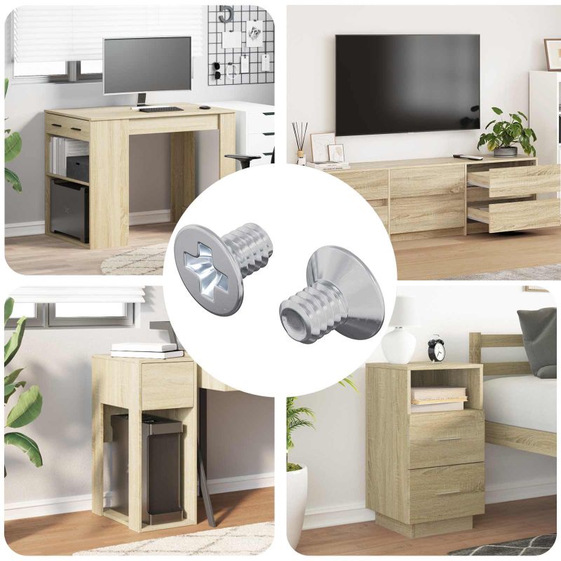 864481_1.jpg vidaXL Zápustné hlavy skrutiek 2 pcs Strieborná M4 x 6 mm Oceľ – Obrázok 1