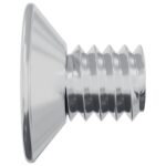 vidaXL Zápustné hlavy skrutiek 2 pcs Strieborná M4 x 6 mm Oceľ – Obrázok 4