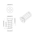 vidaXL Skrutka 2 pcs Strieborná M6 x 12 mm Železo – Obrázok 6