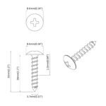 vidaXL Drevená skrutka 2 pcs Strieborná 8,8 x 31 mm Železo – Obrázok 6