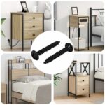 vidaXL Závitový klinc 2 pcs Čierna M4 x 28 mm Oceľ