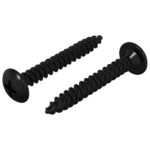 vidaXL Závitový klinc 2 pcs Čierna M4 x 28 mm Oceľ – Obrázok 2