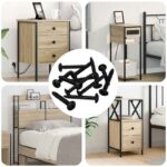 vidaXL Závitový klinc 8219 pcs Čierna Oceľ