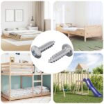 vidaXL Skrutka 2 pcs Strieborná M4 x 16 mm Oceľ