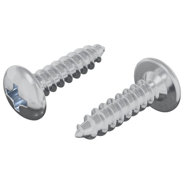 vidaXL Skrutka 2 pcs Strieborná M4 x 16 mm Oceľ – Obrázok 2