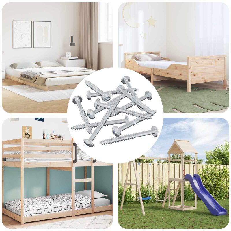 864521_1.jpg vidaXL Drevená skrutka 12 pcs Strieborná 9,8 x 53 mm Oceľ – Obrázok 1