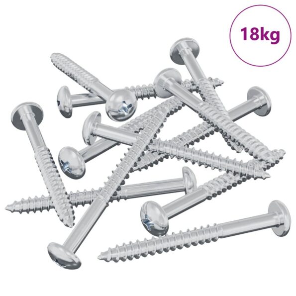 vidaXL Drevená skrutka 3273 pcs Strieborná 9,8 x 53 mm Oceľ – Obrázok 2