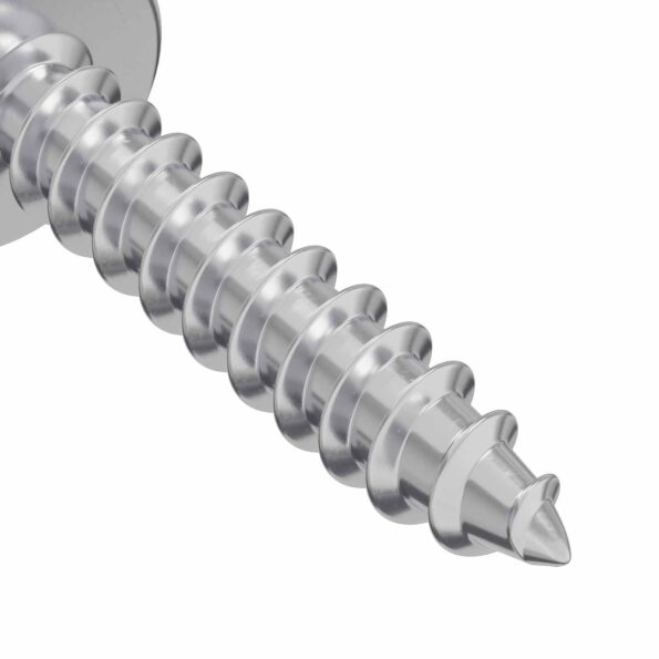 vidaXL Drevo skrutky 2 pcs Strieborná M4 x 20 mm Oceľ – Obrázok 5