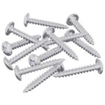 vidaXL Drevo skrutky 12 pcs Strieborná M4 x 25 mm Oceľ – Obrázok 6