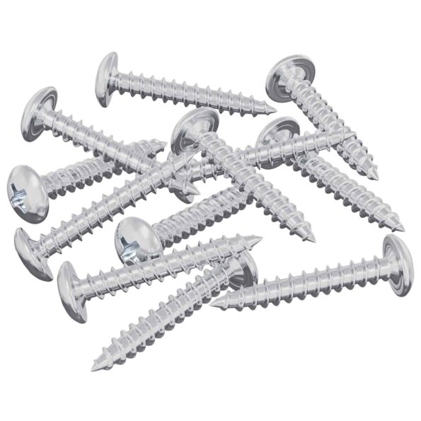 vidaXL Drevo skrutky 12 pcs Strieborná M4 x 25 mm Oceľ – Obrázok 6