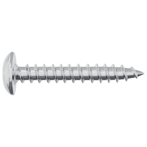 vidaXL Drevo skrutky 12 pcs Strieborná M4 x 25 mm Oceľ – Obrázok 3