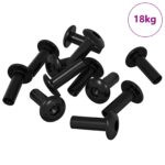 vidaXL Rukávové matice 8451 pcs Čierny Kov – Obrázok 2