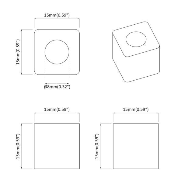 vidaXL Držiak zásuvky 6792 pcs Čierna 15 x 15 x 15mm PP kopolymér – Obrázok 6