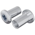 vidaXL Zámková matica 2 pcs Niklová M6 x 15 mm Oceľ – Obrázok 2
