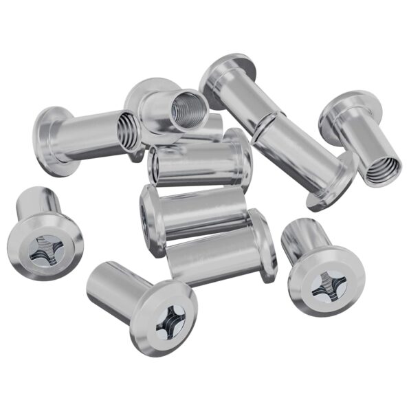 vidaXL Zámková matica 2857 pcs Niklová Oceľ – Obrázok 2