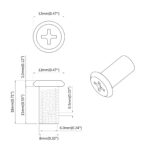 vidaXL Zámková matica 2 pcs Strieborná M6 x 15 mm Oceľ – Obrázok 6