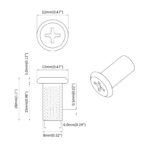 vidaXL Zámková matica 12 pcs Strieborná M6 x 25 mm Oceľ – Obrázok 6