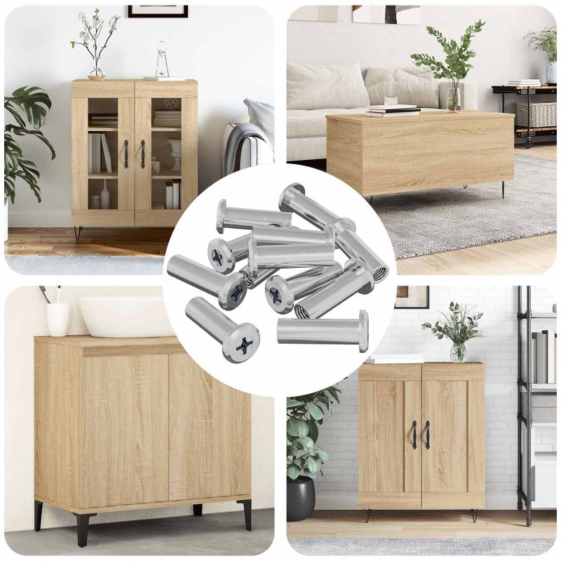 864564_1.jpg vidaXL Zámková matica 2857 pcs Strieborná Oceľ – Obrázok 1