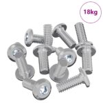vidaXL Skrutka s hlavou a zámkom 3600 pcs Strieborná Oceľ – Obrázok 2