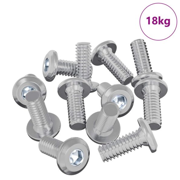vidaXL Skrutka s hlavou a zámkom 3600 pcs Strieborná Oceľ – Obrázok 2