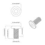 vidaXL Skrutka s hlavou a zámkom 3600 pcs Strieborná Oceľ – Obrázok 6