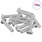 vidaXL Skrutka s hlavou a zámkom 2647 pcs Strieborná Oceľ – Obrázok 7