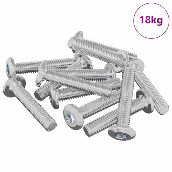 vidaXL Skrutka s hlavou a zámkom 2647 pcs Strieborná Oceľ – Obrázok 7