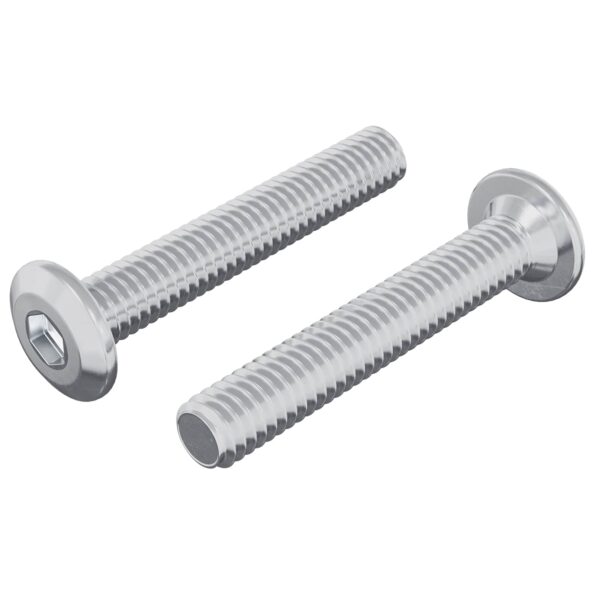 vidaXL Skrutka s hlavou a zámkom 2 pcs Strieborná M6 x 35 mm Oceľ – Obrázok 2