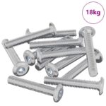 vidaXL Skrutka s hlavou a zámkom 2514 pcs Strieborná Oceľ – Obrázok 2