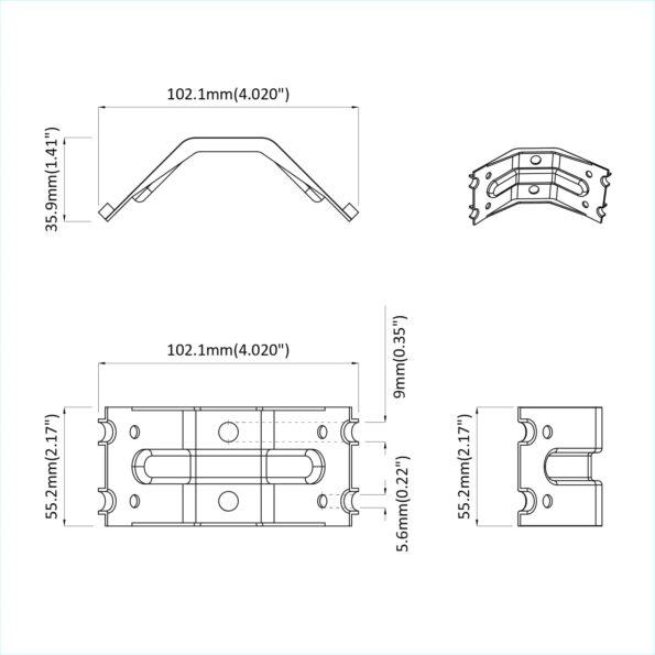 vidaXL Konzola 2 pcs Zinkovaný 106 x 55 x 1,5mm Oceľ – Obrázok 7