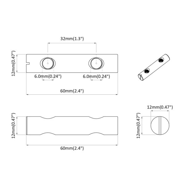 vidaXL Matica 2 pcs Zinkovaný 60 x 12 mm Železo – Obrázok 7
