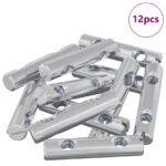vidaXL Matica 12 pcs Zinkovaný 60 x 12 mm Železo – Obrázok 2