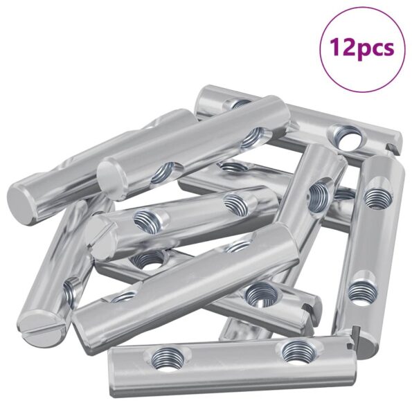 vidaXL Matica 12 pcs Zinkovaný 60 x 12 mm Železo – Obrázok 2