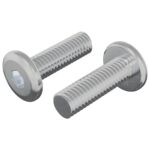 vidaXL Skrutka 2 pcs Strieborná 8 x 25 mm Oceľ – Obrázok 2