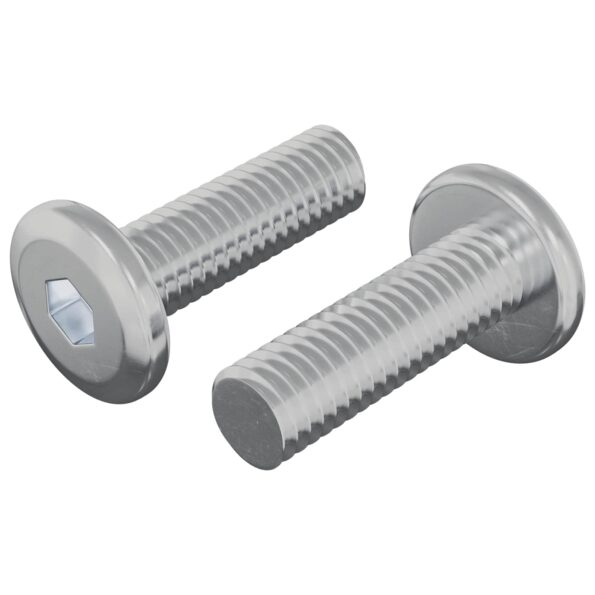vidaXL Skrutka 2 pcs Strieborná 8 x 25 mm Oceľ – Obrázok 2