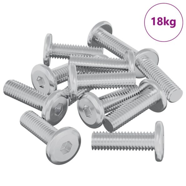 vidaXL Skrutka 1593 pcs Strieborná 8 x 25 mm Oceľ – Obrázok 2