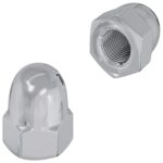 vidaXL Matica 2 pcs Strieborná M6 x 10 mm Železo – Obrázok 2