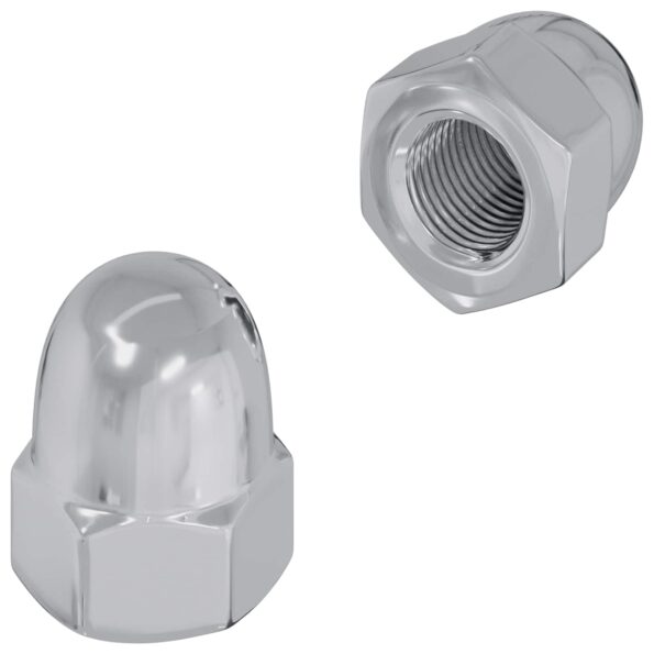 vidaXL Matica 2 pcs Strieborná M6 x 10 mm Železo – Obrázok 2