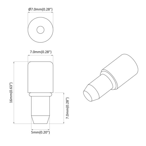 vidaXL Policová klin 2 pcs Strieborná 7 x 16 mm Železo – Obrázok 6