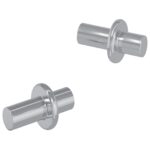 vidaXL Policová klin 2 pcs Strieborná 8,6 x 8,6 x 14,6 mm Oceľ – Obrázok 2