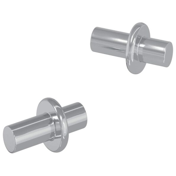 vidaXL Policová klin 2 pcs Strieborná 8,6 x 8,6 x 14,6 mm Oceľ – Obrázok 2