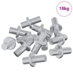 vidaXL Policová klin 4500 pcs Strieborná 8,6 x 8,6 x 14,6 mm Oceľ – Obrázok 2