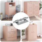 vidaXL Zámok 12 pcs Strieborná 46 x 17 x 1,2 mm Oceľ