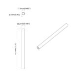 vidaXL PVC rúrka 2 pcs Biela 12,2 x 1,8 x 500 mm Mterialpp a PE – Obrázok 7