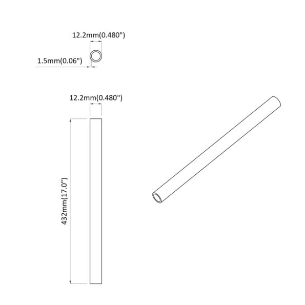 vidaXL PVC rúrka 12 pcs Biela 12,2 x 1,8 x 500 mm Mterialpp a PE – Obrázok 7