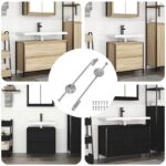 vidaXL Ťahový pánt 2 pcs Strieborná 190 mm Železo