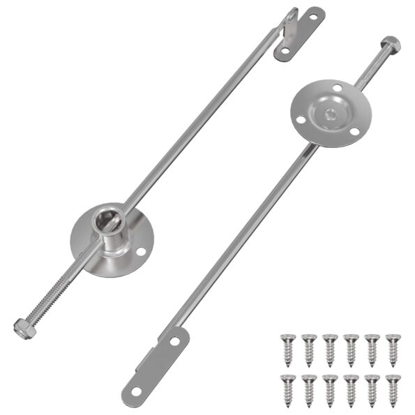 vidaXL Ťahový pánt 2 pcs Strieborná 190 mm Železo – Obrázok 2
